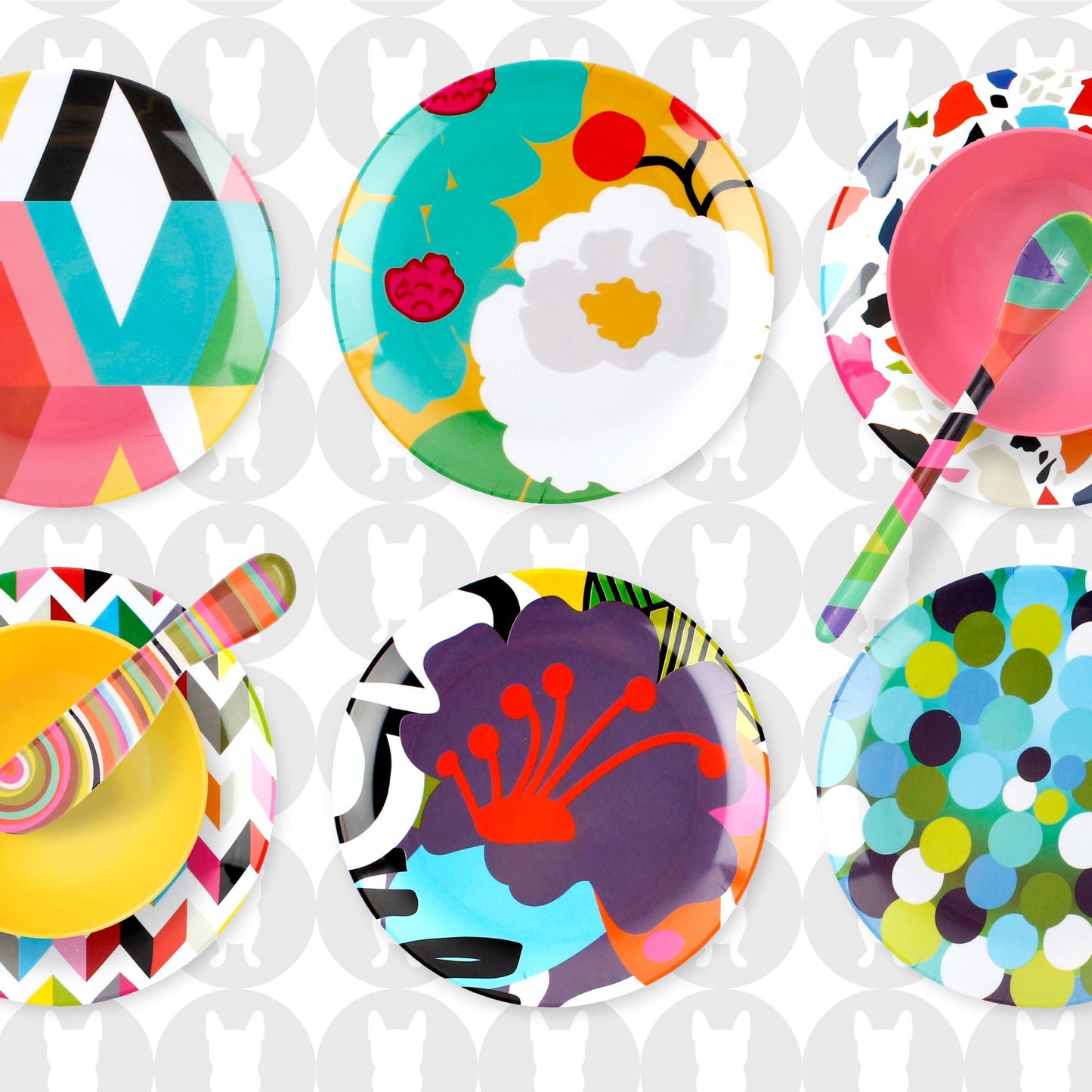 Assorted 6.5" Appetizer Plate - Set of 6