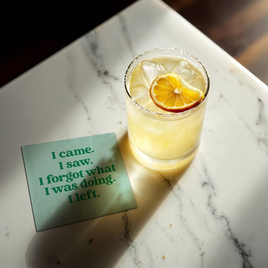 Funny Cocktail Napkins - I came. I saw.