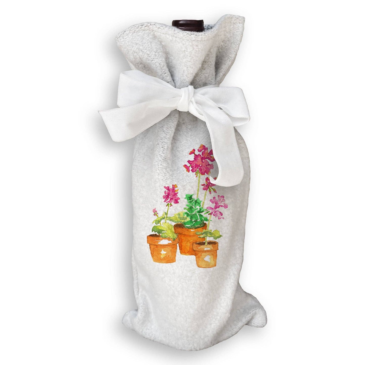 Pink Geranium: Dishtowel / -