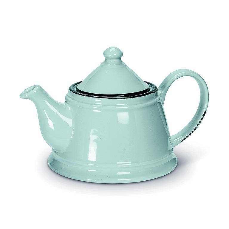 Enamel Look Teapot, 9"L (32oz) - 1045: Red