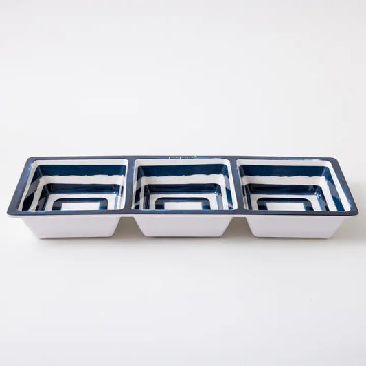 Coastal Stripe Sectioned Tray