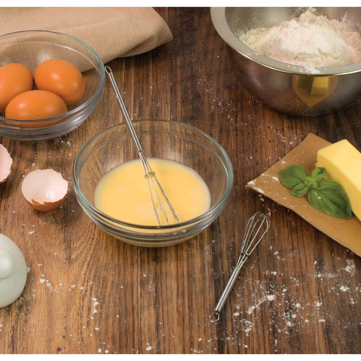 Mini Whisk Set for Mixing and Blending, Set of 2