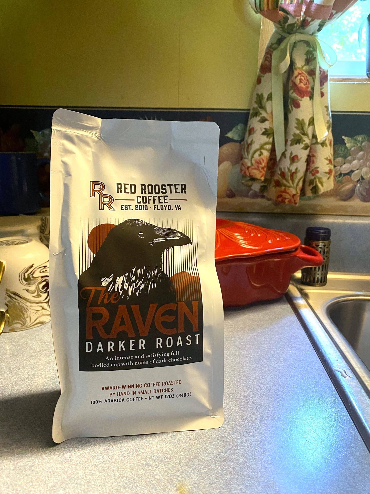 The Raven Darker Roast Coffee Bean Blend: Whole Bean / 12oz Retail Bag