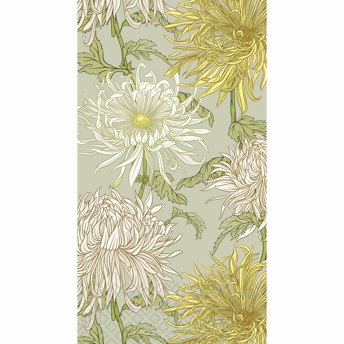 Paper Guest Towels 16 ct Chrysanthemum