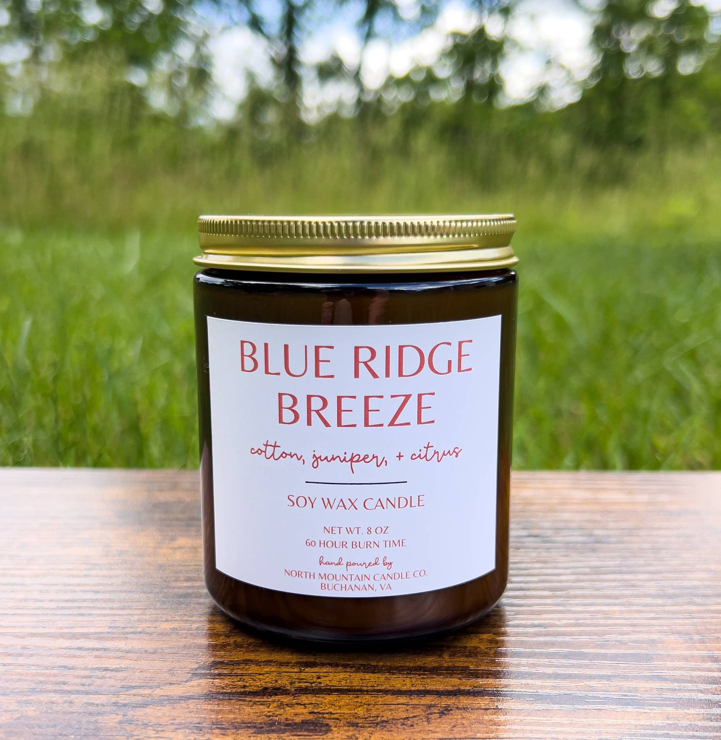 Blue Ridge Breeze | Cotton + Juniper Soy Candle | 8 oz