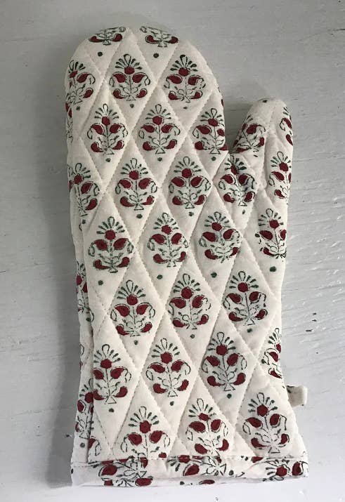 Oven Mitts Pair Alwar Red