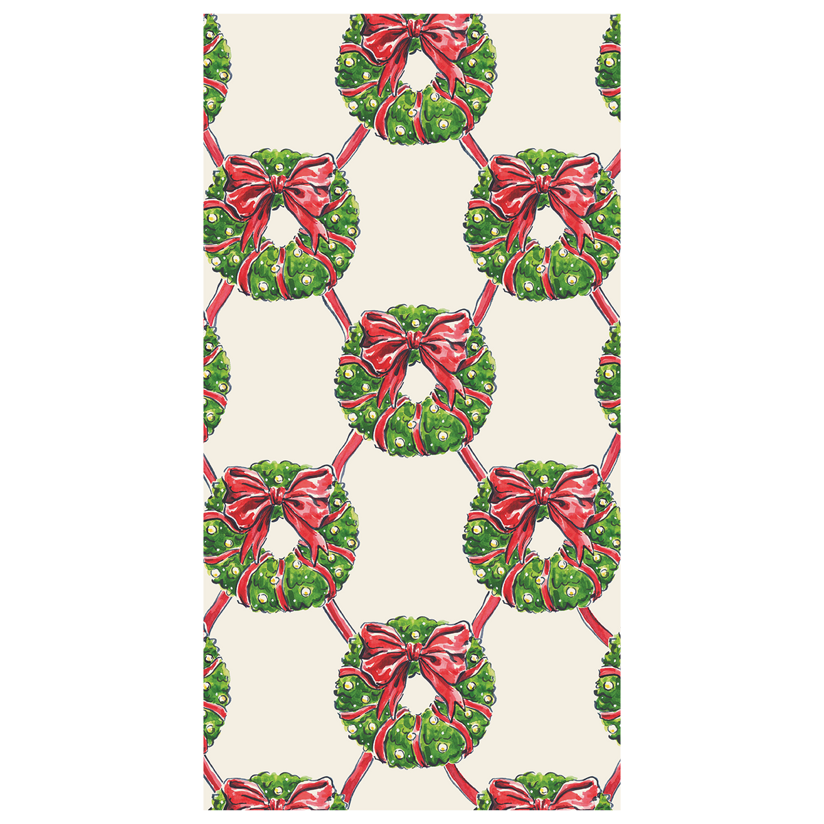 Holiday Wreath Guest Napkin