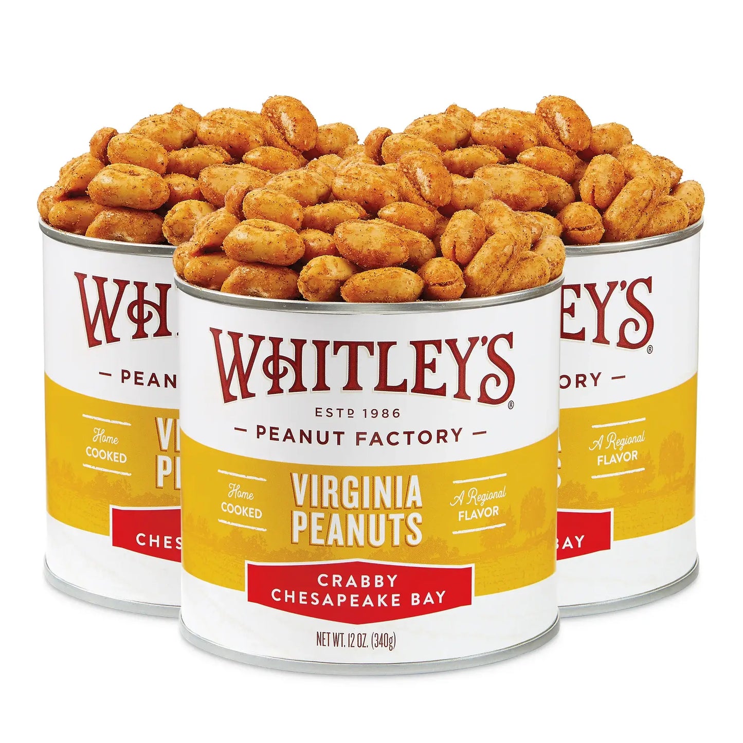 Crabby Chesapeake Bay Virginia Peanuts 12 oz. Tins