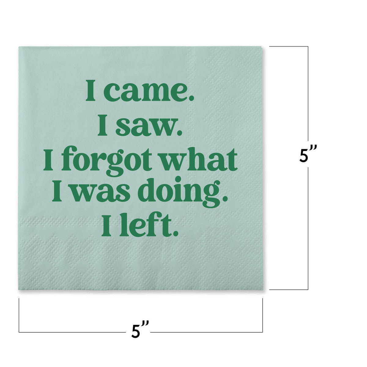 Funny Cocktail Napkins - I came. I saw.
