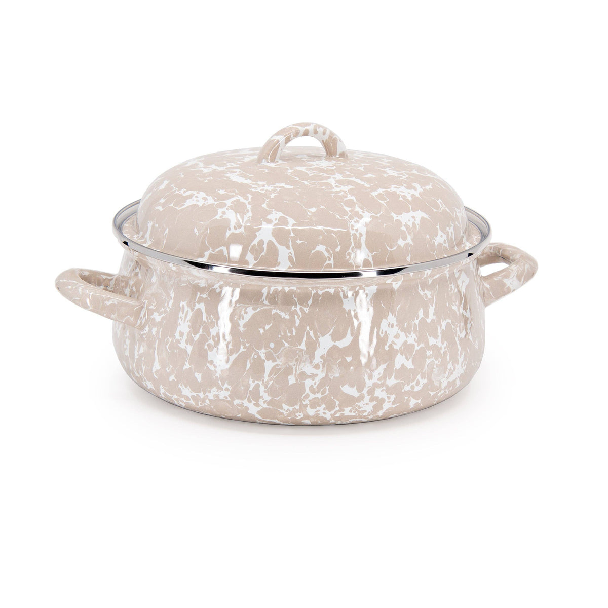 Golden Rabbit Enamelware Swirl Dutch Oven: Cobalt Swirl