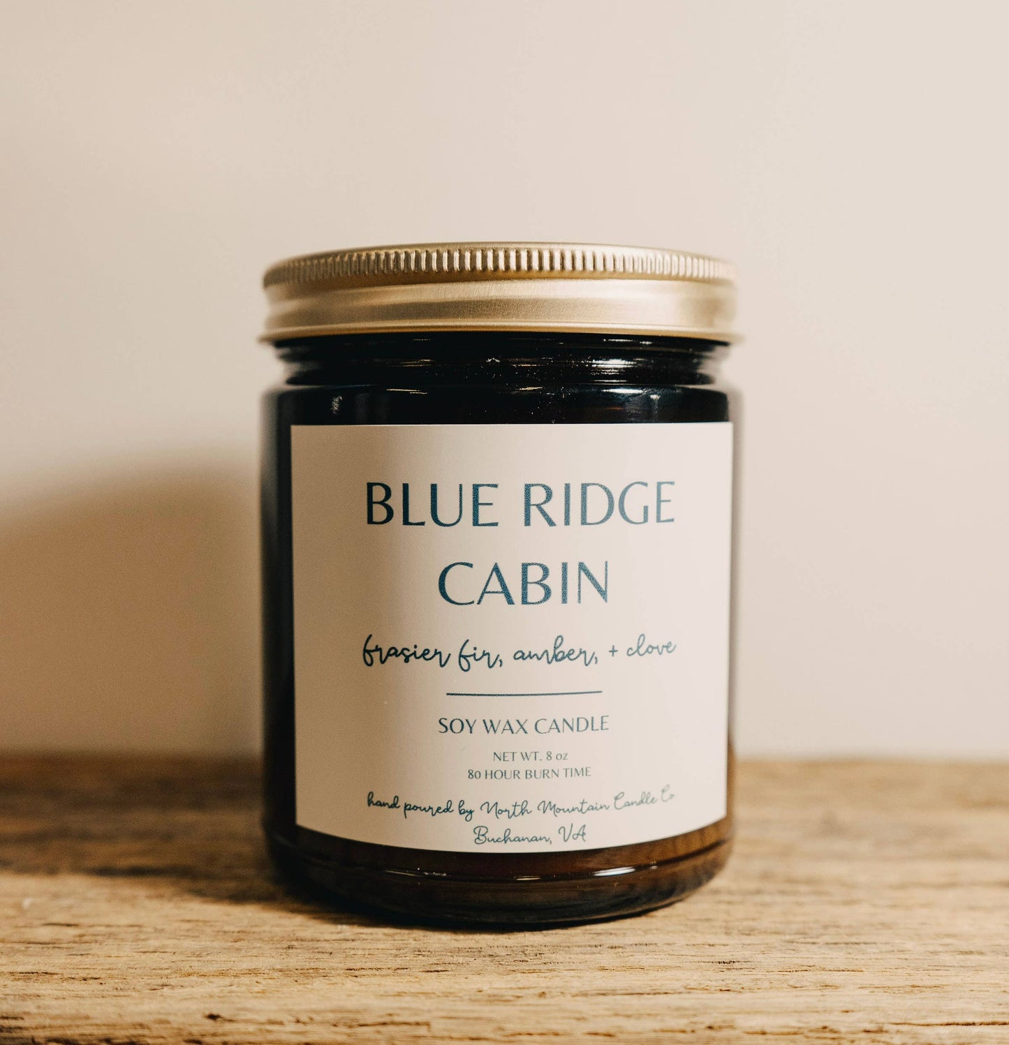 Blue Ridge Cabin | Woodsy Mountain Cabin Soy Candle | 8 oz