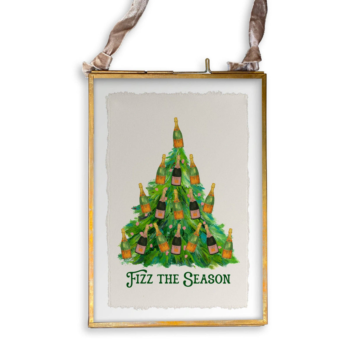 Fizz the Season Christmas Tree: Dishtowel / Keep Words / -