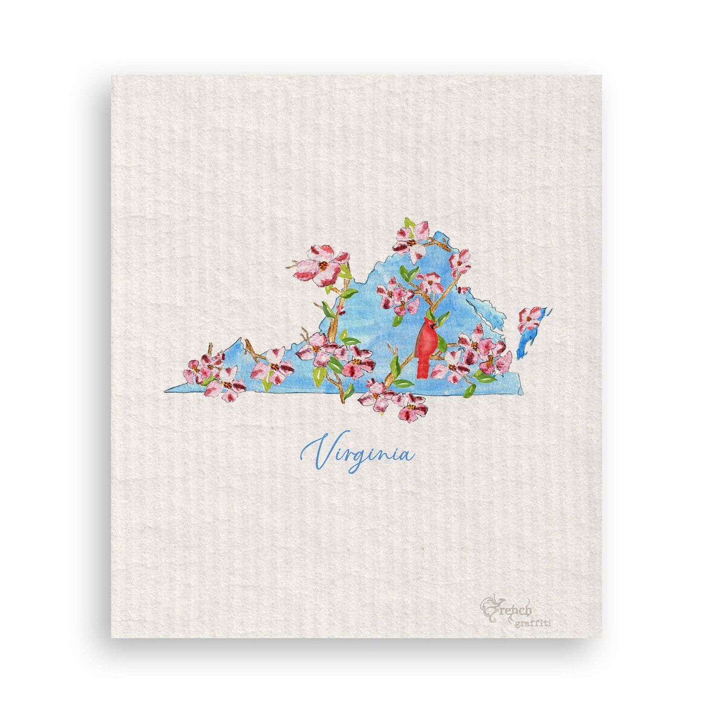 Floral Virginia: Dishtowel / Remove Words / -
