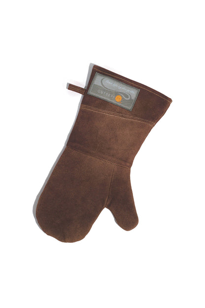 Outset Brown Leather Grill Mitt, 8.5” x 15”