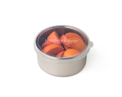 Round Medium Container | 9oz | Clear Silicone Lid