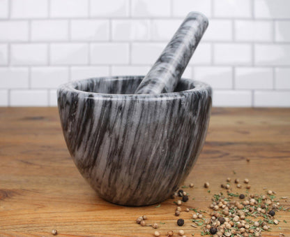 Marble Mortar & Pestle - Gray
