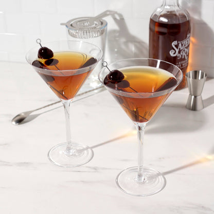 Manhattan Stemmed Glass Martini Cocktail Glasses Set of 4