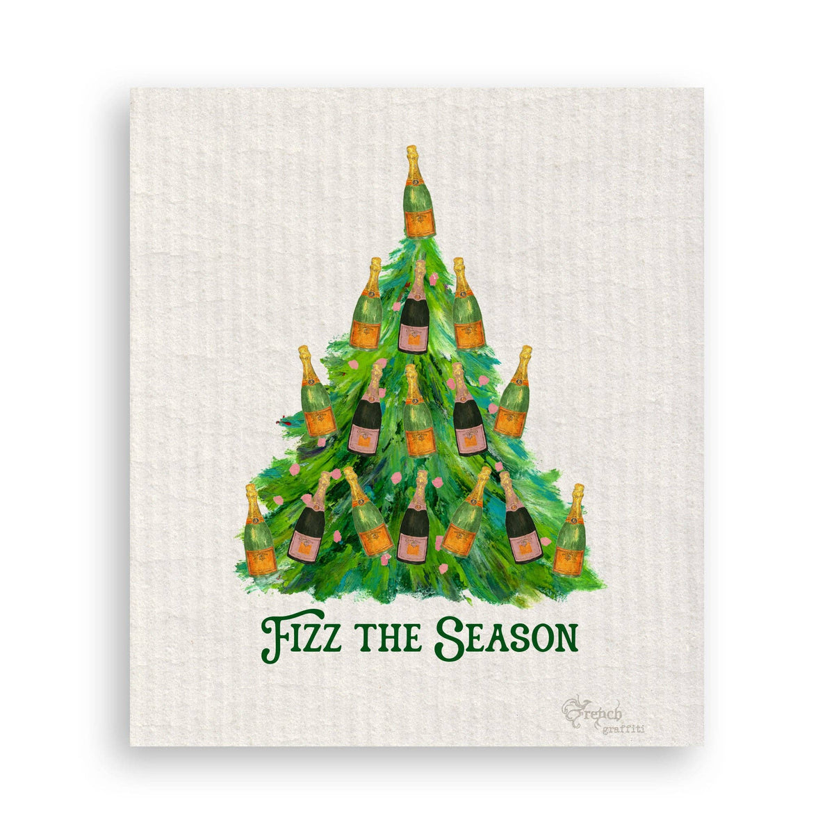 Fizz the Season Christmas Tree: Dishtowel / Keep Words / -