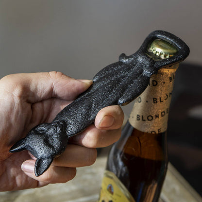 Black Cat Bottle Opener Halloween Decor
