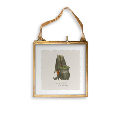 Witch Stirring Pot: Dishtowel / Remove Words / -