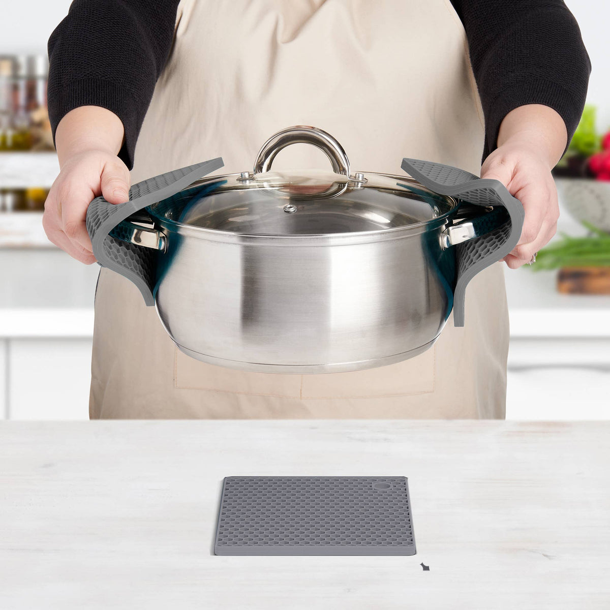 Mrs. Anderson's Baking Silicone Honeycomb Trivet: Turquoise