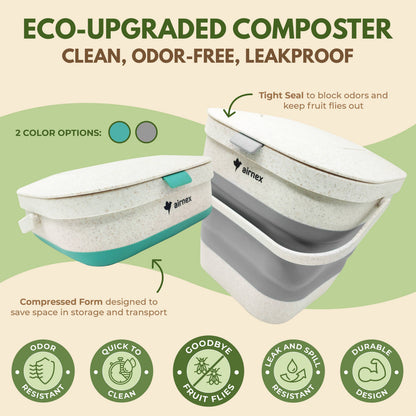 Collapsible Kitchen Compost Bin - 1 Gallon