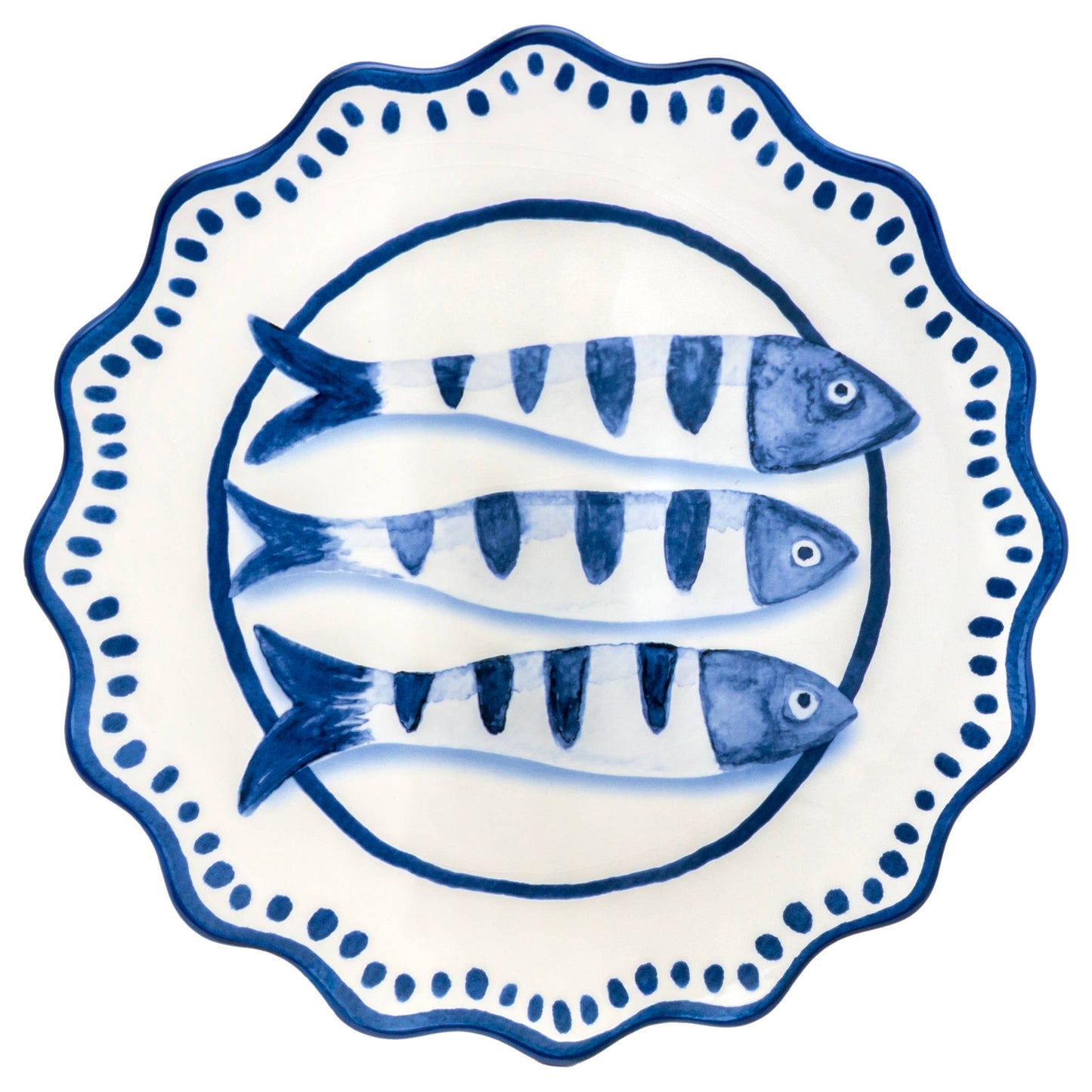 Amalfi Fish 12" Dia Ceramic Platter