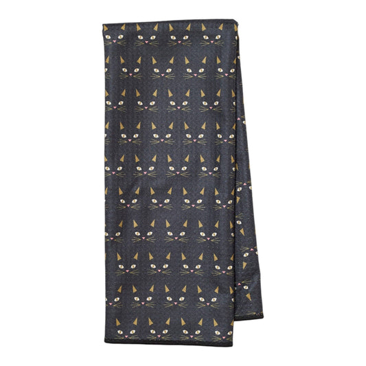 Anywhere Towel Reversible - Heather Jacobs Black Cat: Olive
