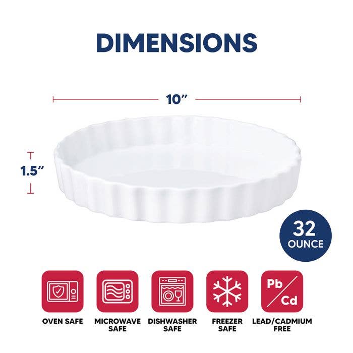HIC Kitchen Quiche, Round, 10in