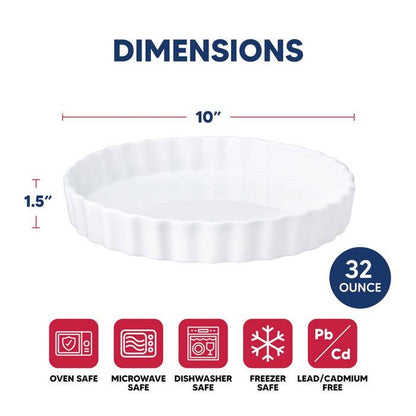 HIC Kitchen Quiche, Round, 10in