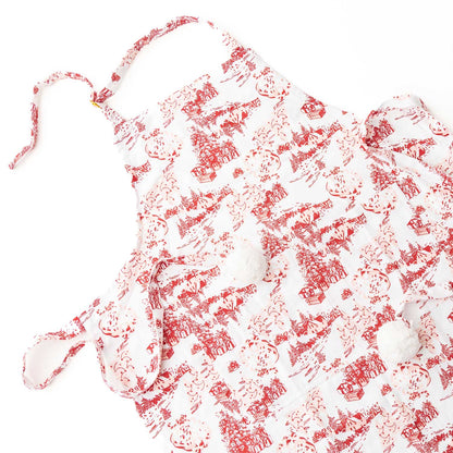 Santa Toile Children's Cotton Apron