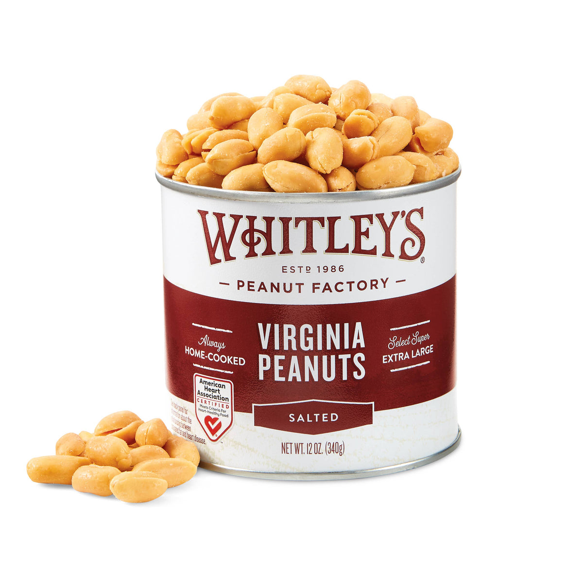Salted Virginia Peanuts 12 oz. Tins
