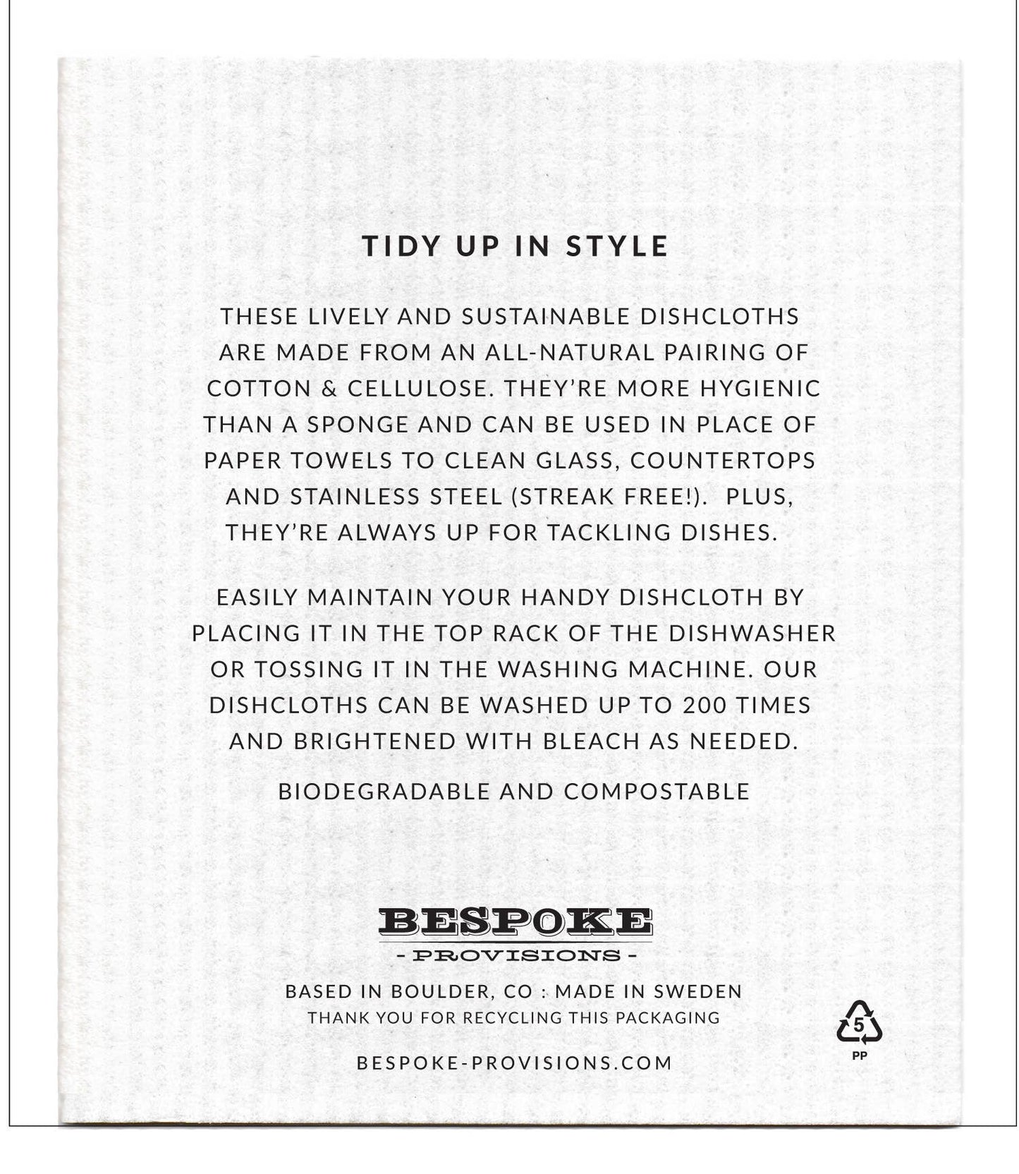 Woodland Swedish Dishcloth - Reusable Sponge Cloths