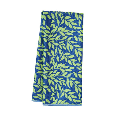 Anywhere Towel Reversible - KN Hydrangea Garden: Navy