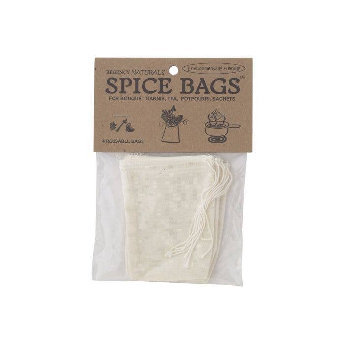 Regency Natural Cotton Spice Bags, Set Of 4