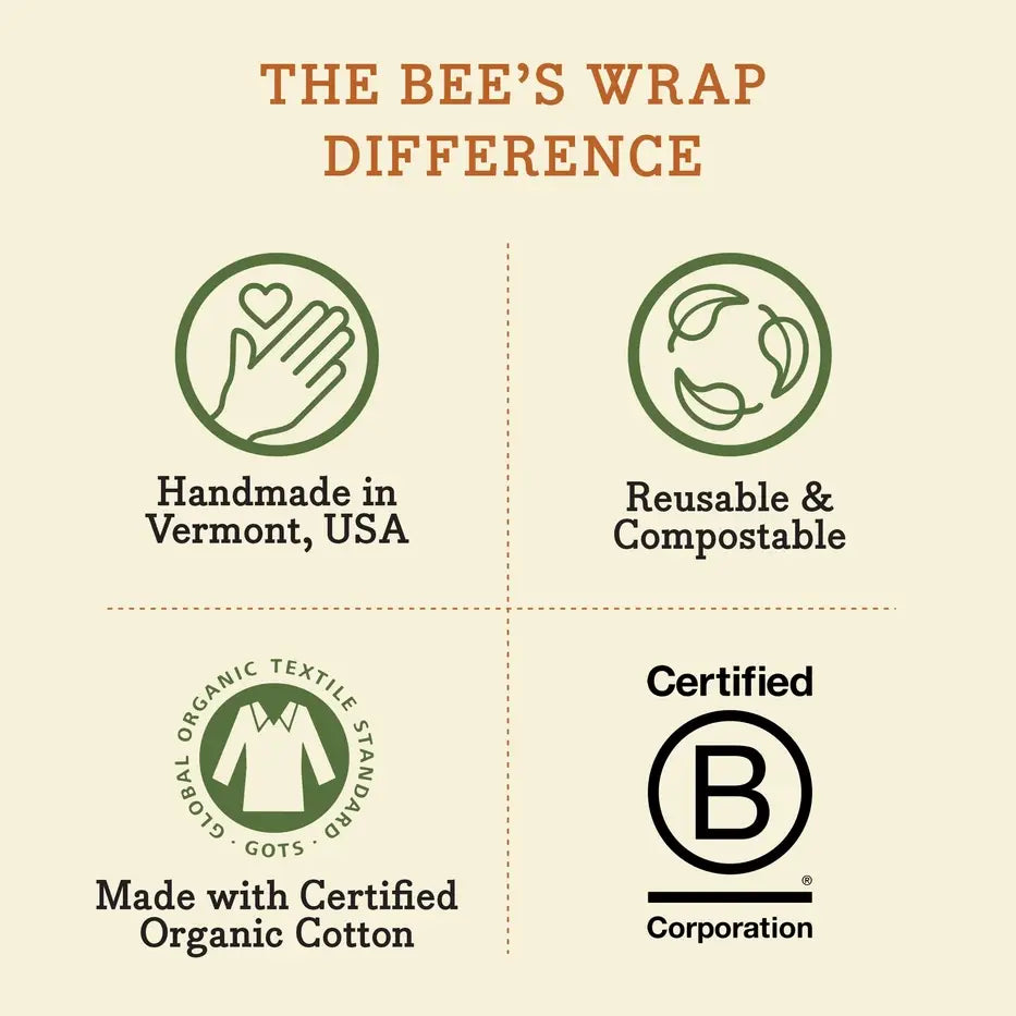 Bees Wrap Beeswax Reusable Holiday Bread Wrap - Snow Day