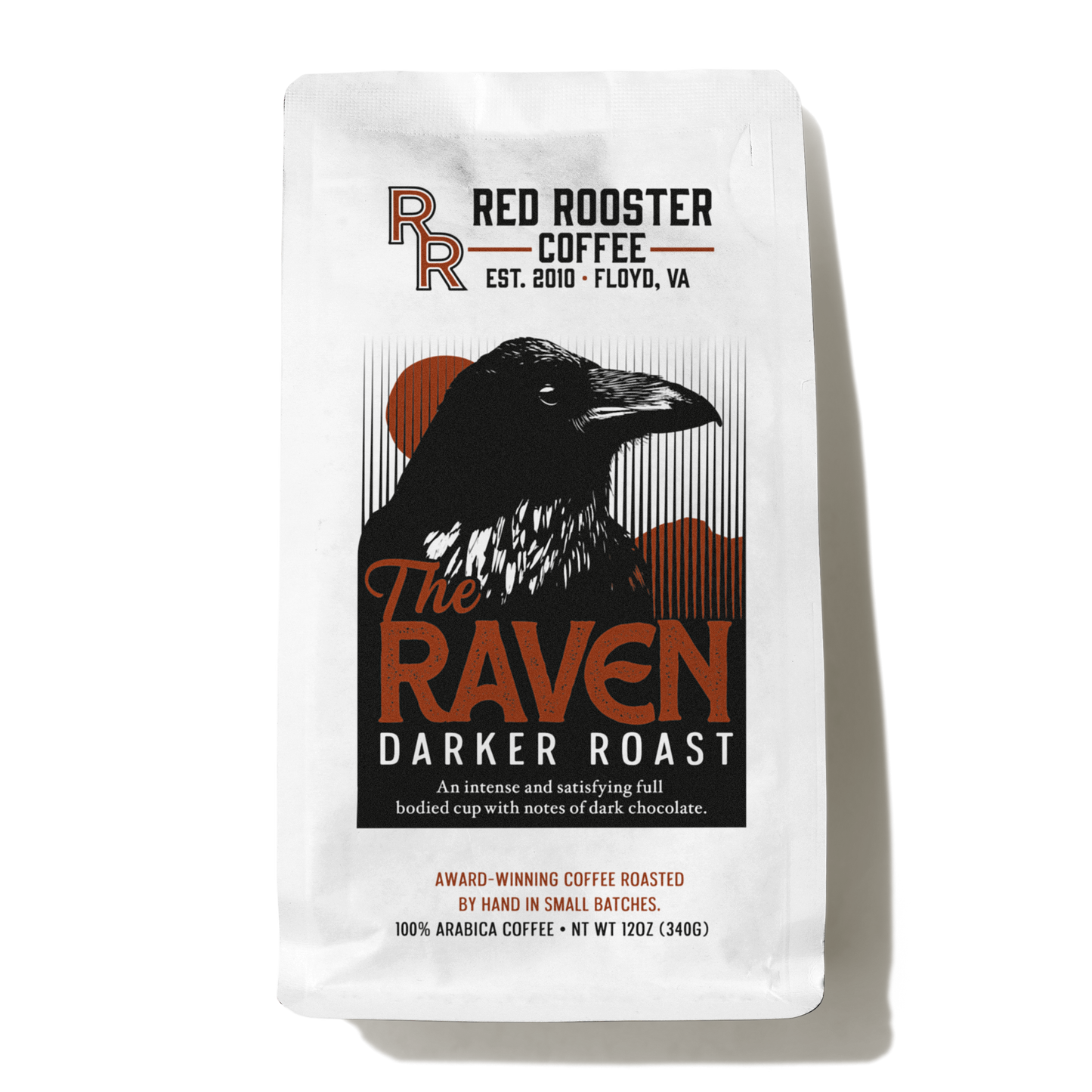The Raven Darker Roast Coffee Bean Blend: Whole Bean / 12oz Retail Bag