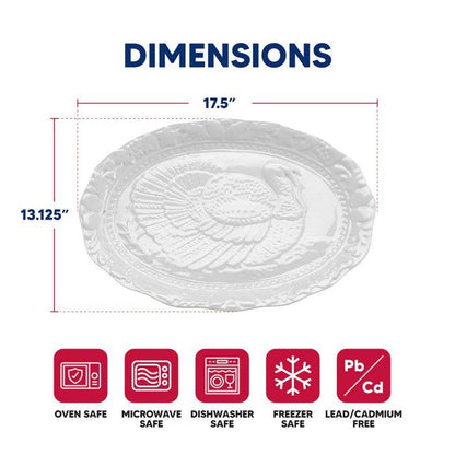 HIC Kitchen Turkey Platter, 17.5in