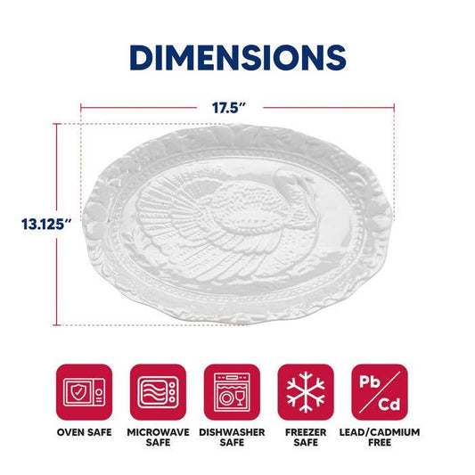 HIC Kitchen Turkey Platter, 17.5in