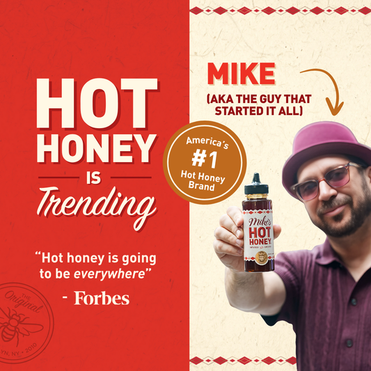 Counter Display + 12 Mike's Hot Honey Squeeze Bottles