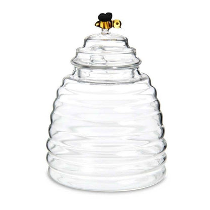 HIC Kitchen Glass Honey Jar With Lid And Honey Dipper