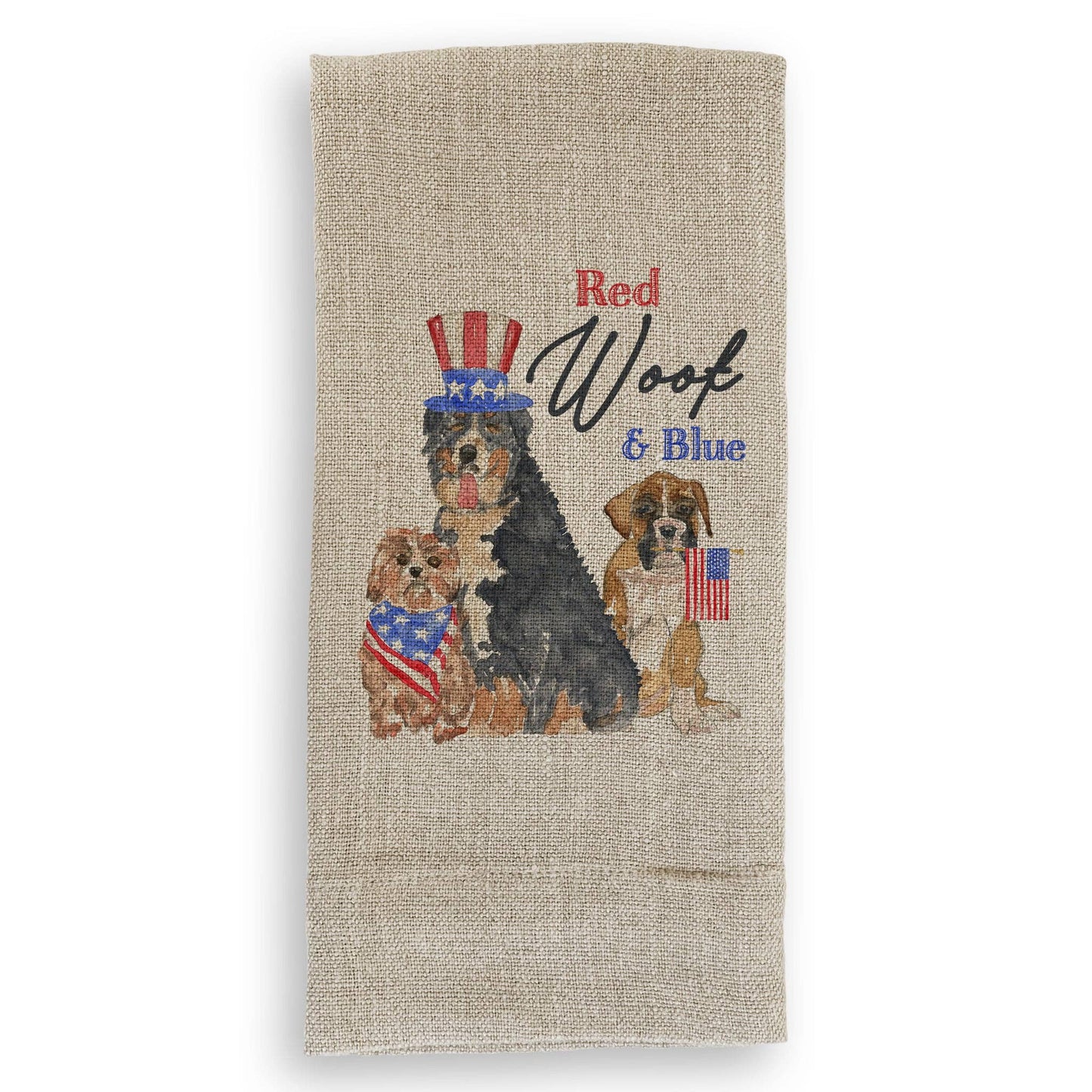 Red Woof and Blue: Dishtowel / Remove Words / -
