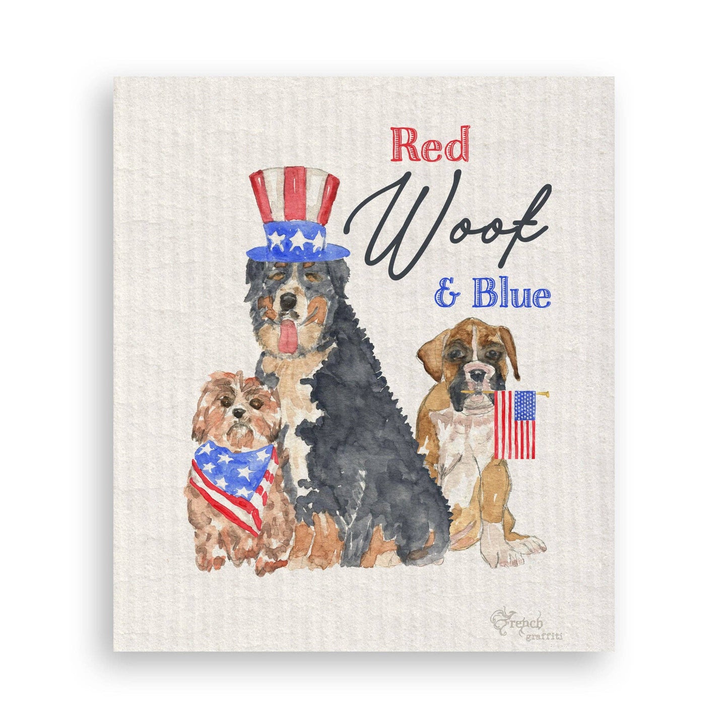 Red Woof and Blue: Dishtowel / Remove Words / -