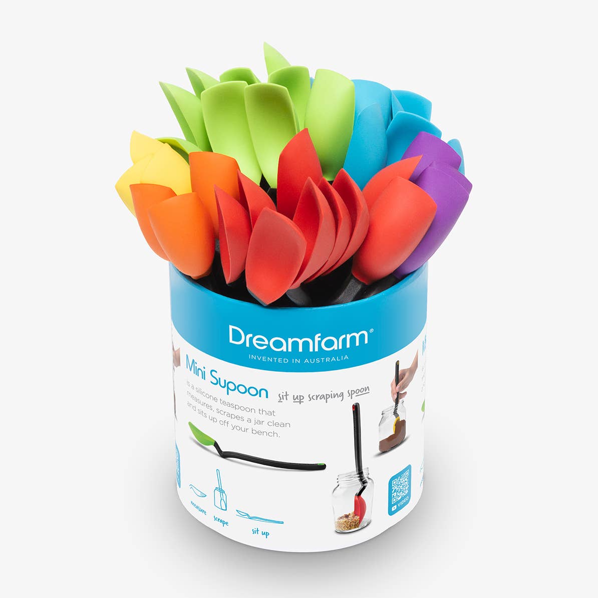 Mini Supoon® - Sit Up Scraping Silicone Spoon - Jar
