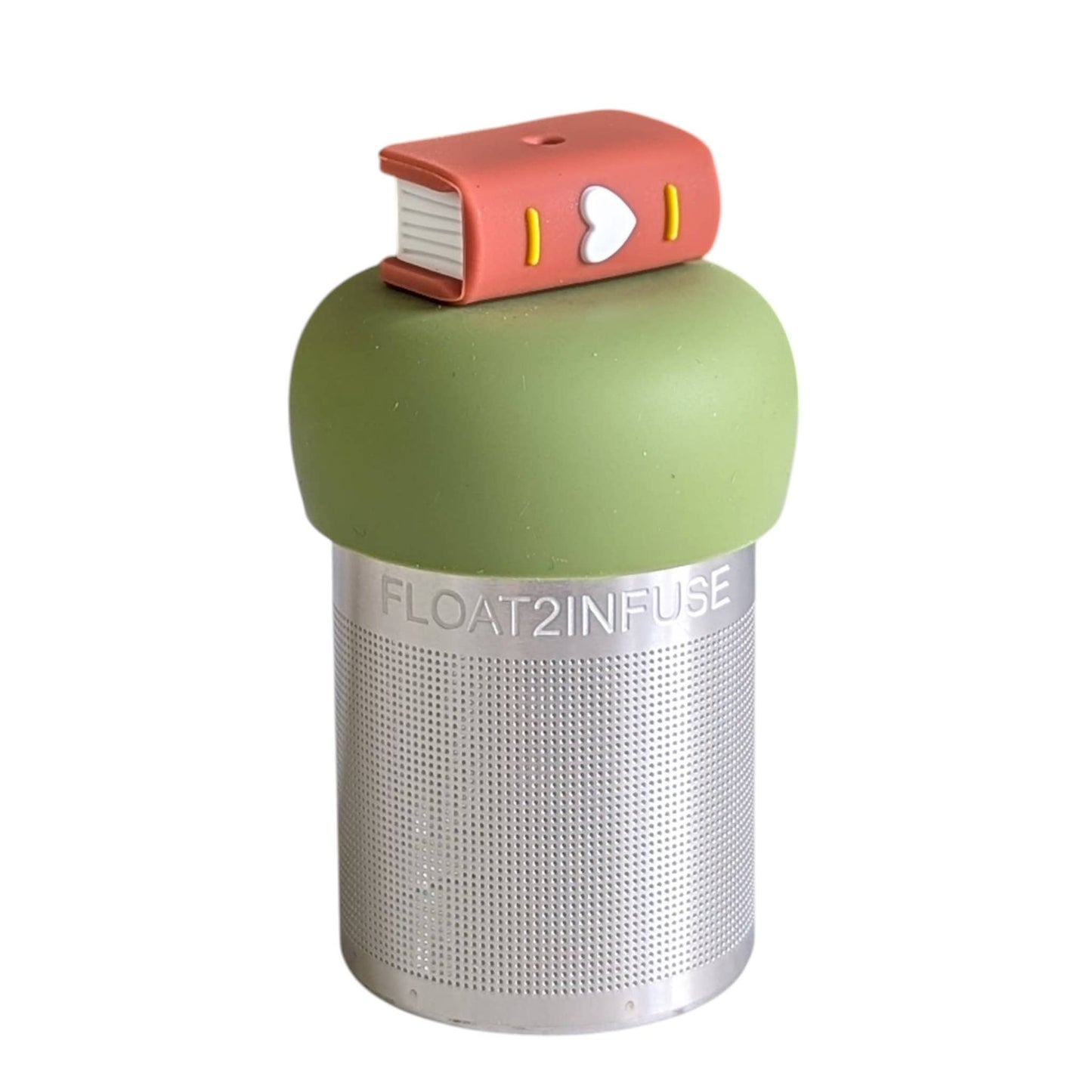 Brown Book | Floating Tea Infuser | Green Base | White Heart