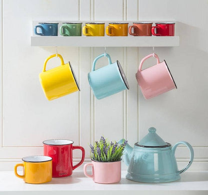 Enamel Look Teapot, 9"L (32oz) - 1045: Pink