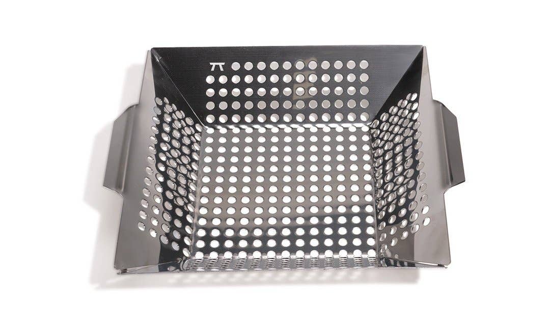 Outset Square Grill Wok, Stainless Steel, 12" x 12"