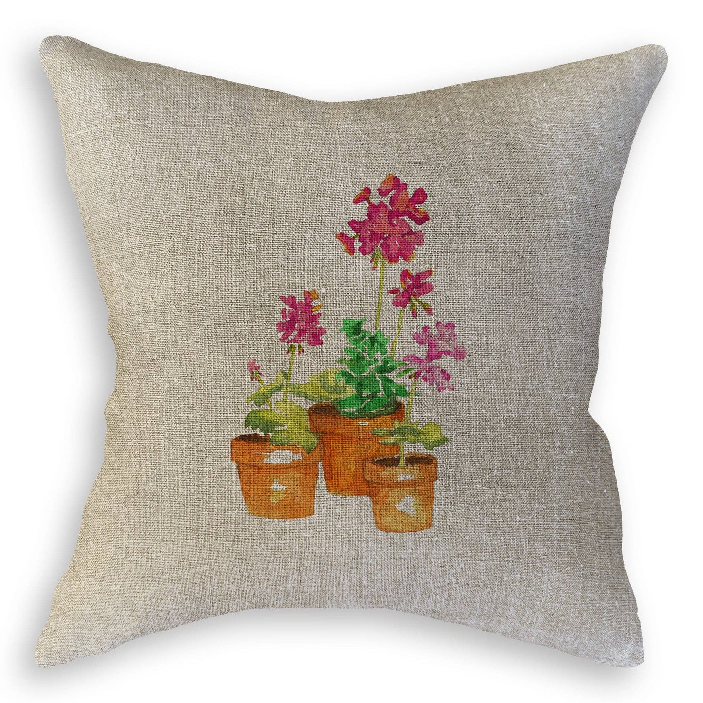 Pink Geranium: Dishtowel / -