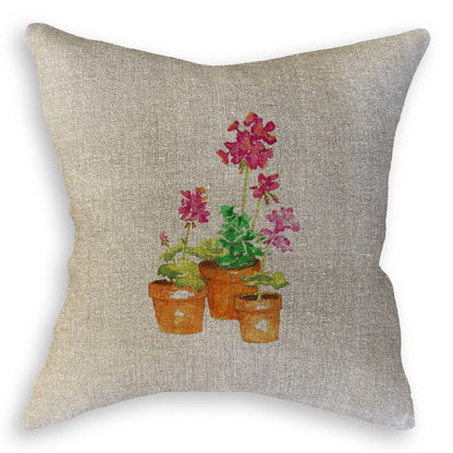 Pink Geranium: Dishtowel / -