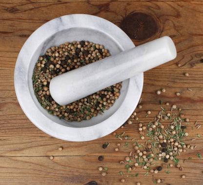 Marble Mortar & Pestle - White